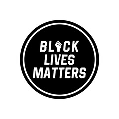 Black lives matter vector sticker sign design.