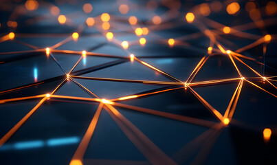 Futuristic Stock Market Chart with Glowing Data or Dynamic Financial Timeline for graphic background
