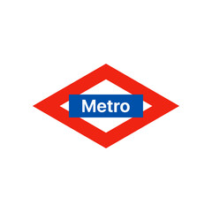 Metro logo vector. Isolated metro sign design.