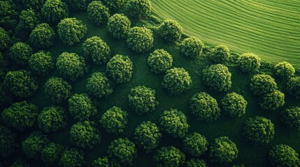 Aerial View of Lush Green Forest