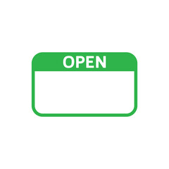 Open Sign Template - Customizable Blank Design for Business and Hospitality