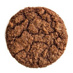 A Chocolate cookie isolated on white background 