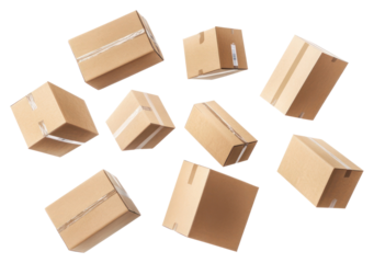 PNG Delivery boxes background cardboard floating.