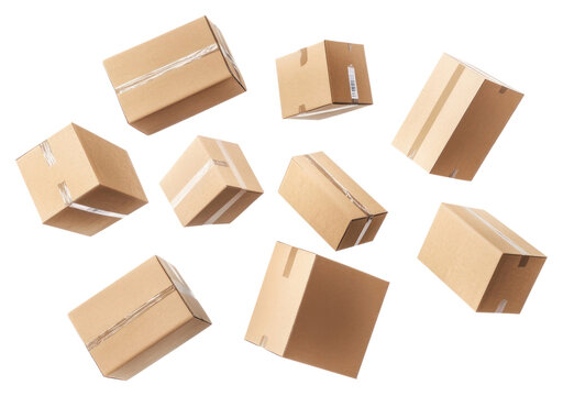PNG Delivery boxes background cardboard floating.