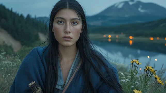 Tzotzil princess by highland lake