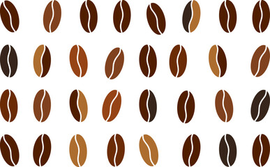 Coffee beans icon for coffee shop. Morning coffee beans sign and symbol illustration.