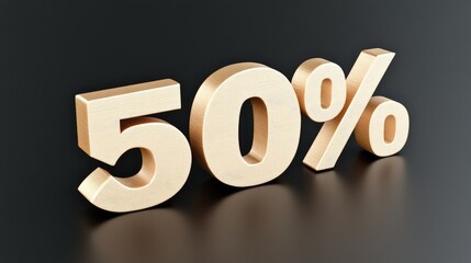 Glowing golden discount percentage with sparks and smoke creating an enchanting sale atmosphere
