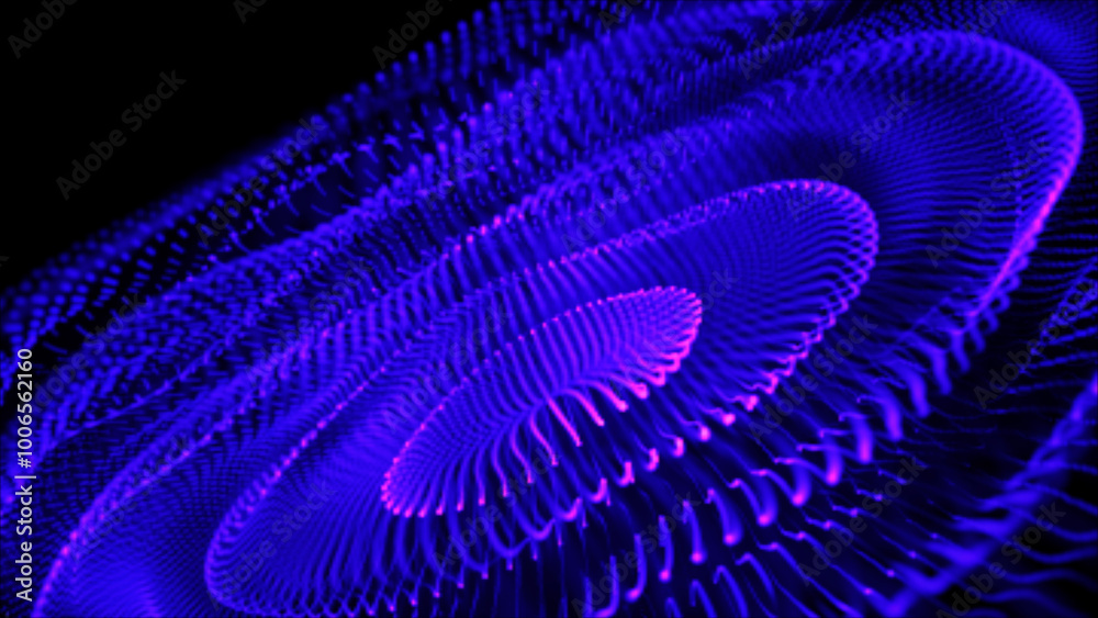 Poster digital data visualization. abstract background with connected line and dots. scientific vector illu