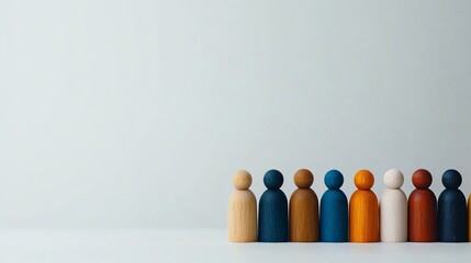 colorful wooden figurines representing diversity