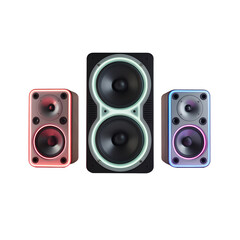 Fototapeta premium speakers isolated on white background