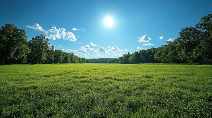 Fototapeta premium Sunny Meadow Landscape