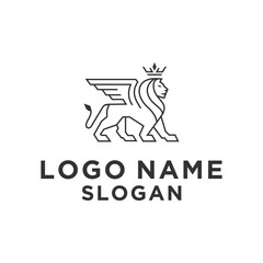 black lion logo simple minimalist lines