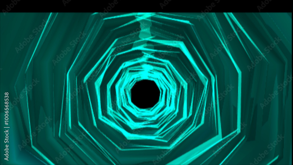 Wall mural abstract background with animation of spinning abstract futuristic tunnel with light.3d illustration