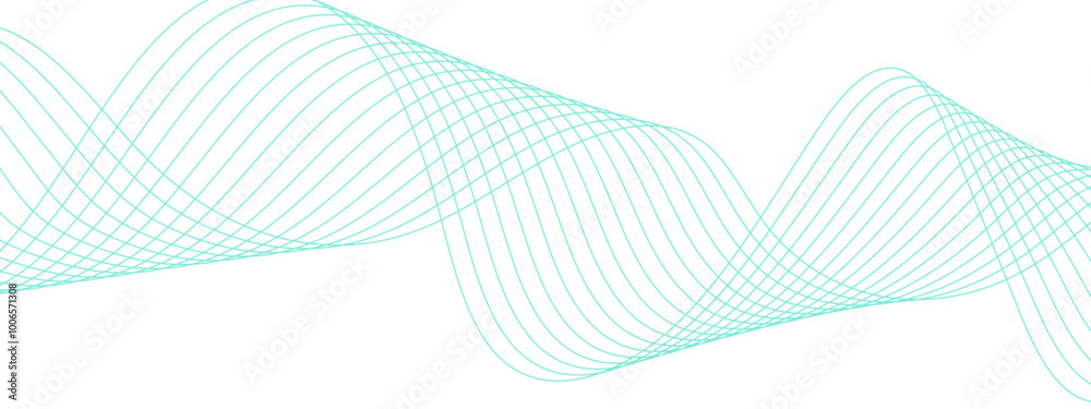 Wall mural abstract background with striped ribbons vector background with lines. wave shape is clearly visible