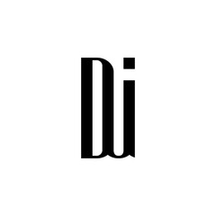 initial two letter di logo unique