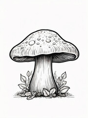 Mushroom coloring page