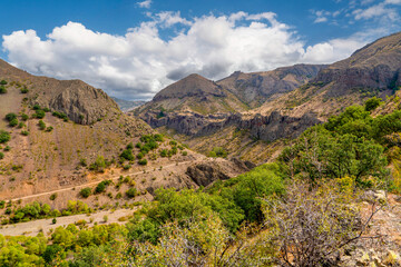 Landform consisting of hills and valleys. Kizilcahamam, Ankara.