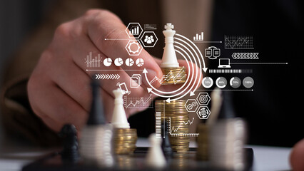 Artificial intelligence concept.Digital dashboard., Machine learning, Big data network and innovation .New technology trends. innovation and technology transformation in business and industry......