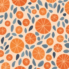 Abstract Orange and Blue Pattern