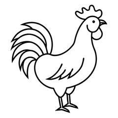 Vector Illustration of Rooster Zodiac Unveiling the Energetic Traits of the Rooster Sign

