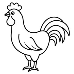 Vibrant Vector Illustration of Rooster Zodiac Symbol Radiating Confidence and Abundance
