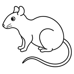 Stunning Vector Illustration Featuring Rat Zodiac Icon for Your Astrological Collection
