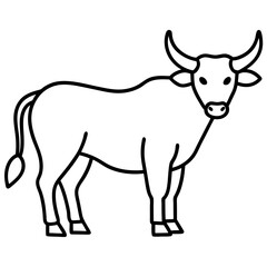 Strong and Resilient Ox Zodiac Icon Vector Illustration for Astrology Enthusiasts
