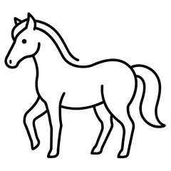 Creative Horse Zodiac Icon with Unique Vector Illustration for Art Projects
