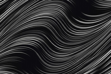 Abstract Black and white Geometric Waves Pattern, Water Ripple and Swirl Texture Background