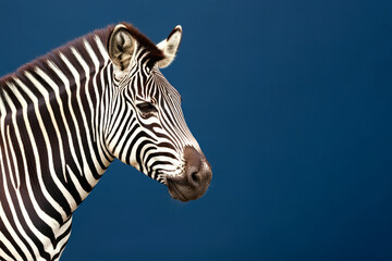 Zebra close-up portrait