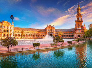 Obraz premium Spain Square Plaza de Espana. Seville, 