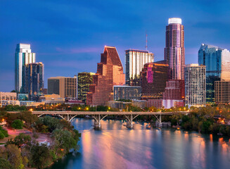 Austin Skyline in the evening