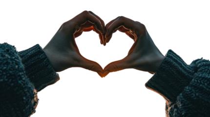 PNG Hands making heart adult sky tranquility.