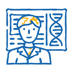 biomedical engineer worker doodle icon sketch vector. biomedical engineer worker sign. isolated symbol illustration