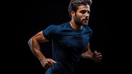 Fototapeta premium Powerful Sprint by a Male Athlete