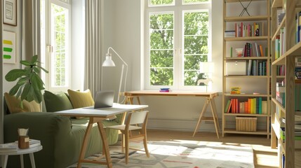 Obraz premium Modern Home Office Interior Design