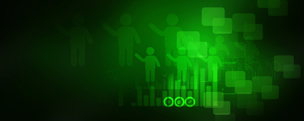 2d illustration Stock market online business concept. business Graph 