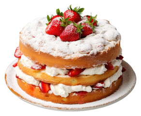 PNG Victoria Sponge Cake strawberry cream cake.