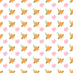 Russian Winter Gardens Seamless Vector Pattern Design