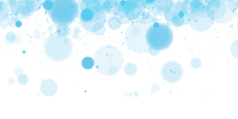 A luminous bokeh that gently shimmers with blue light. Light abstract glowing lights. Glowing bokeh effect isolated. Christmas background made of glowing dust. PNG.