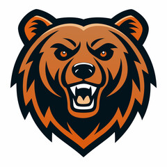 Grizzly Bear Mascot Logo Vector Illustration - SVG, Cricut, Cut Files, Graphic Design, T-Shirt Graphics