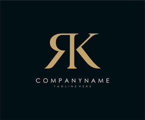 luxury RK vector logo