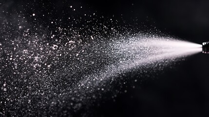 Obraz premium aerosol spray water, black background,