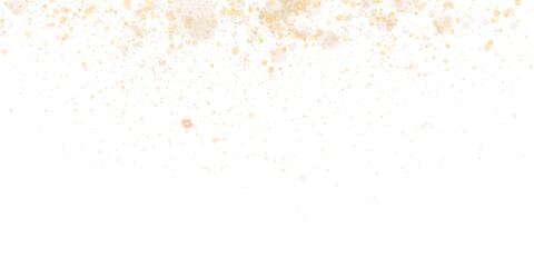 A luminous bokeh that gently shimmers with golden light. Light abstract glowing lights. Glowing bokeh effect isolated. Christmas background made of glowing dust. PNG.