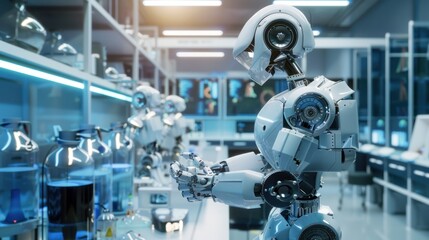 Robot in a laboratory