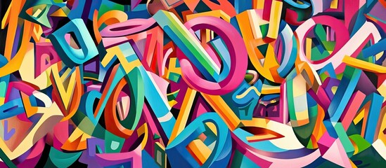 Abstract Colorful Letter Forms