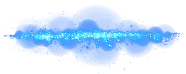 A luminous bokeh that gently shimmers with blue and purple light. Light abstract glowing lights. Glowing bokeh effect isolated. Christmas background made of glowing dust. PNG
