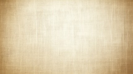 Fototapeta premium Textured beige canvas background with light shining from above, giving a vintage rustic feel, perfect for simple designs. Warm earth tones add a soft touch