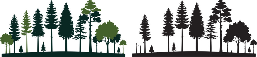 Forest line silhouette