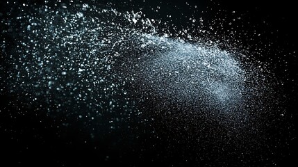 Obraz premium aerosol spray water, black background,